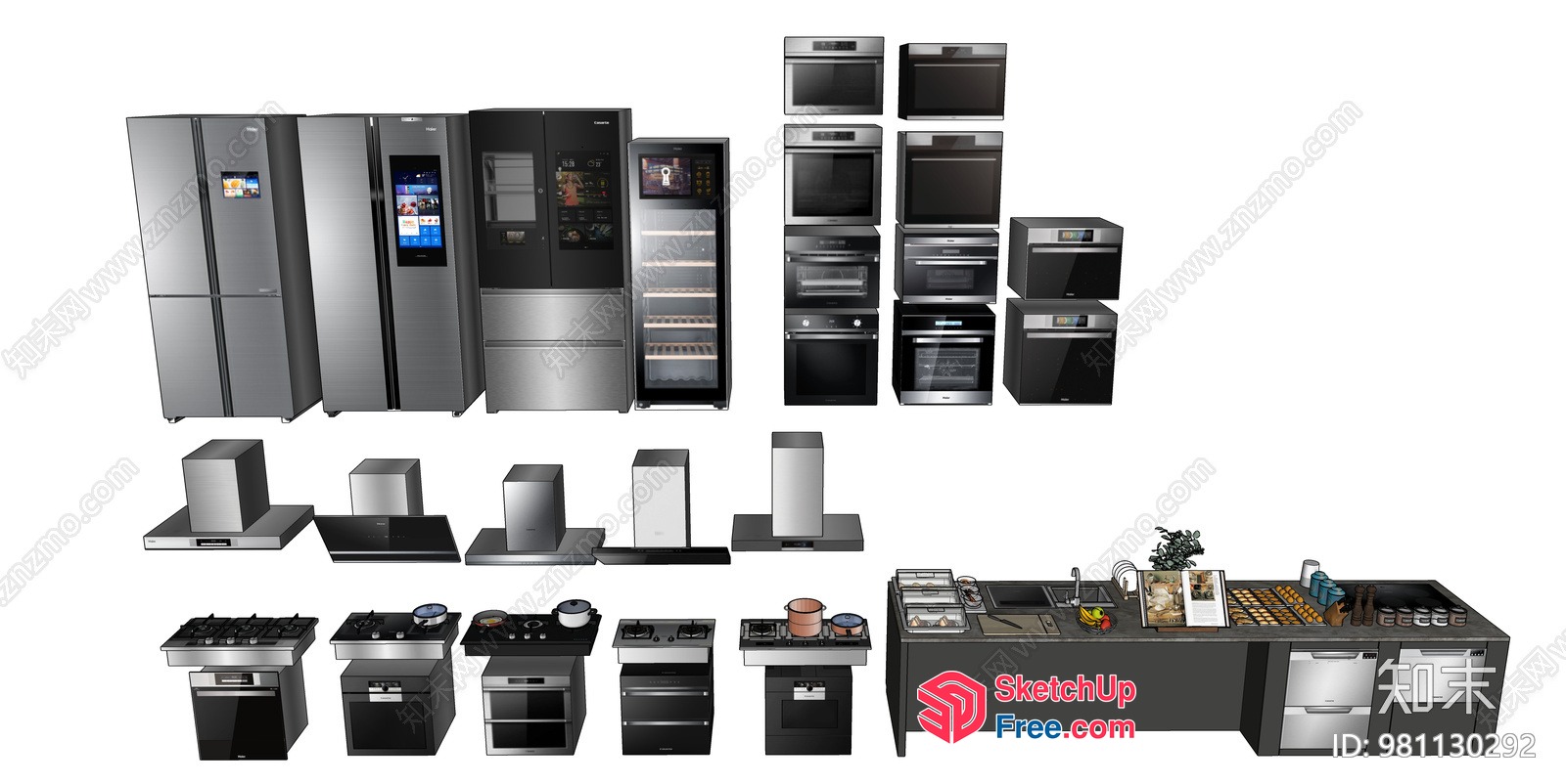 Modern Kitchen And Dining Appliances 3D SketchUp File