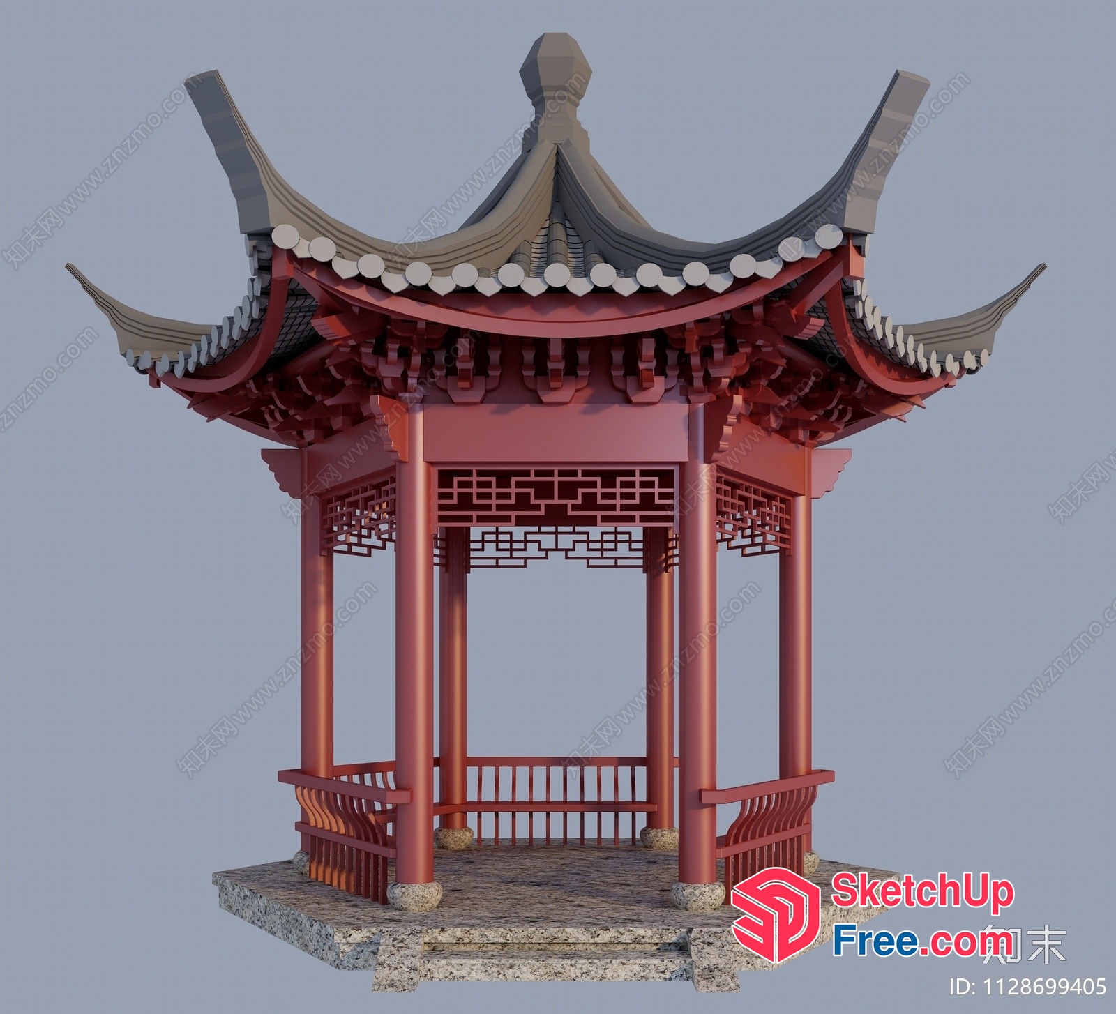 Traditional Chinese Pavilion 3D SketchUp File