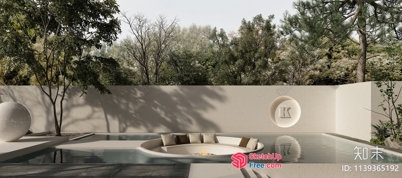 Luxurious Modern Outdoor Living Space 3D SketchUp File