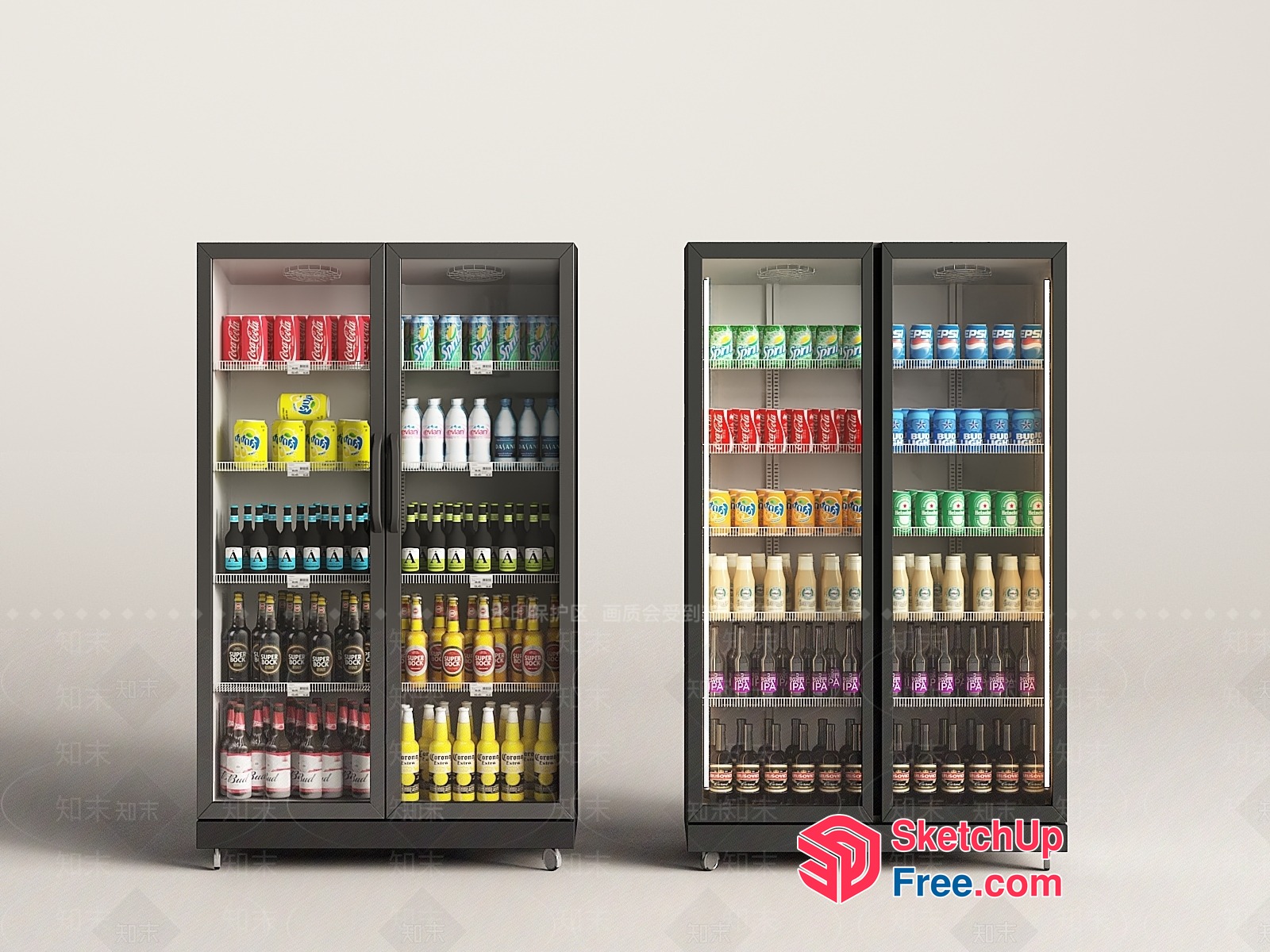 Beverage Display Refrigerators 3D SketchUp File