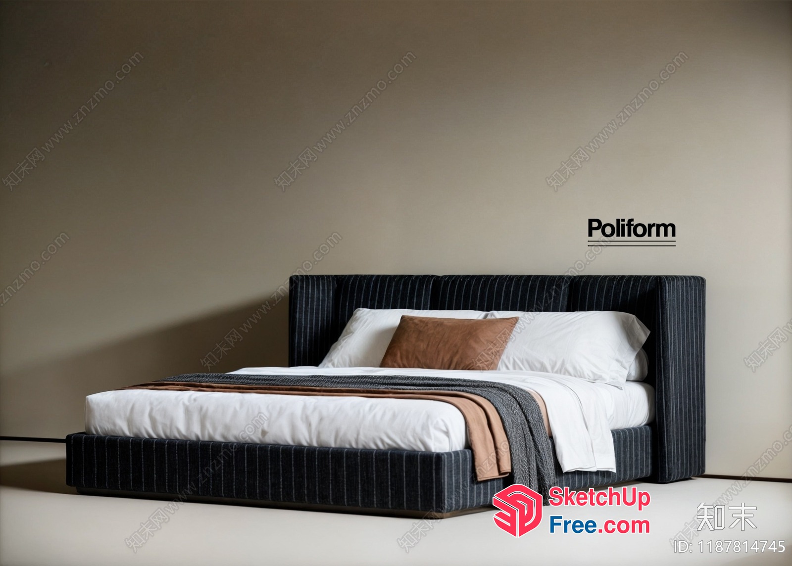 Poliform Bed 3D SketchUp File