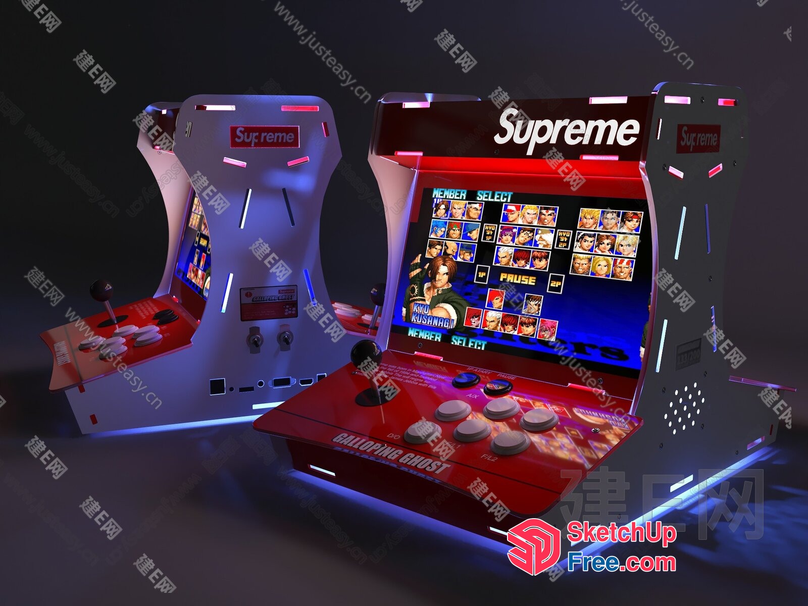 Arcade Game Console Cabinets 3D SketchUp File