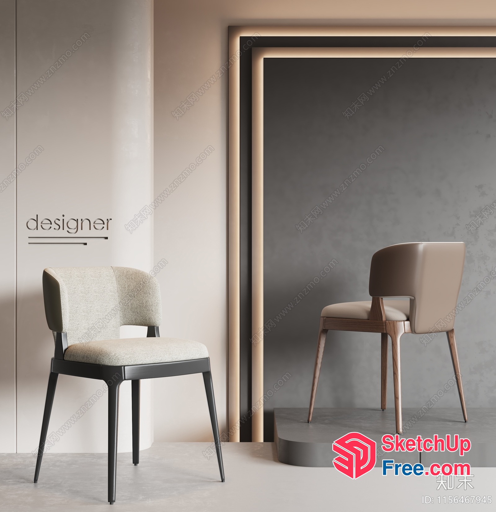 Modern Chairs With Sleek Design And Comfortable Seating 3D SketchUp File