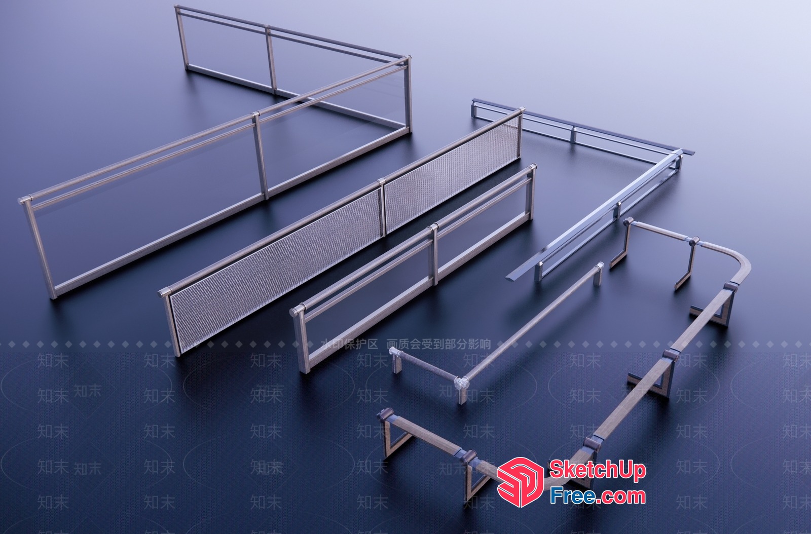 Railing Collection 3D SketchUp File