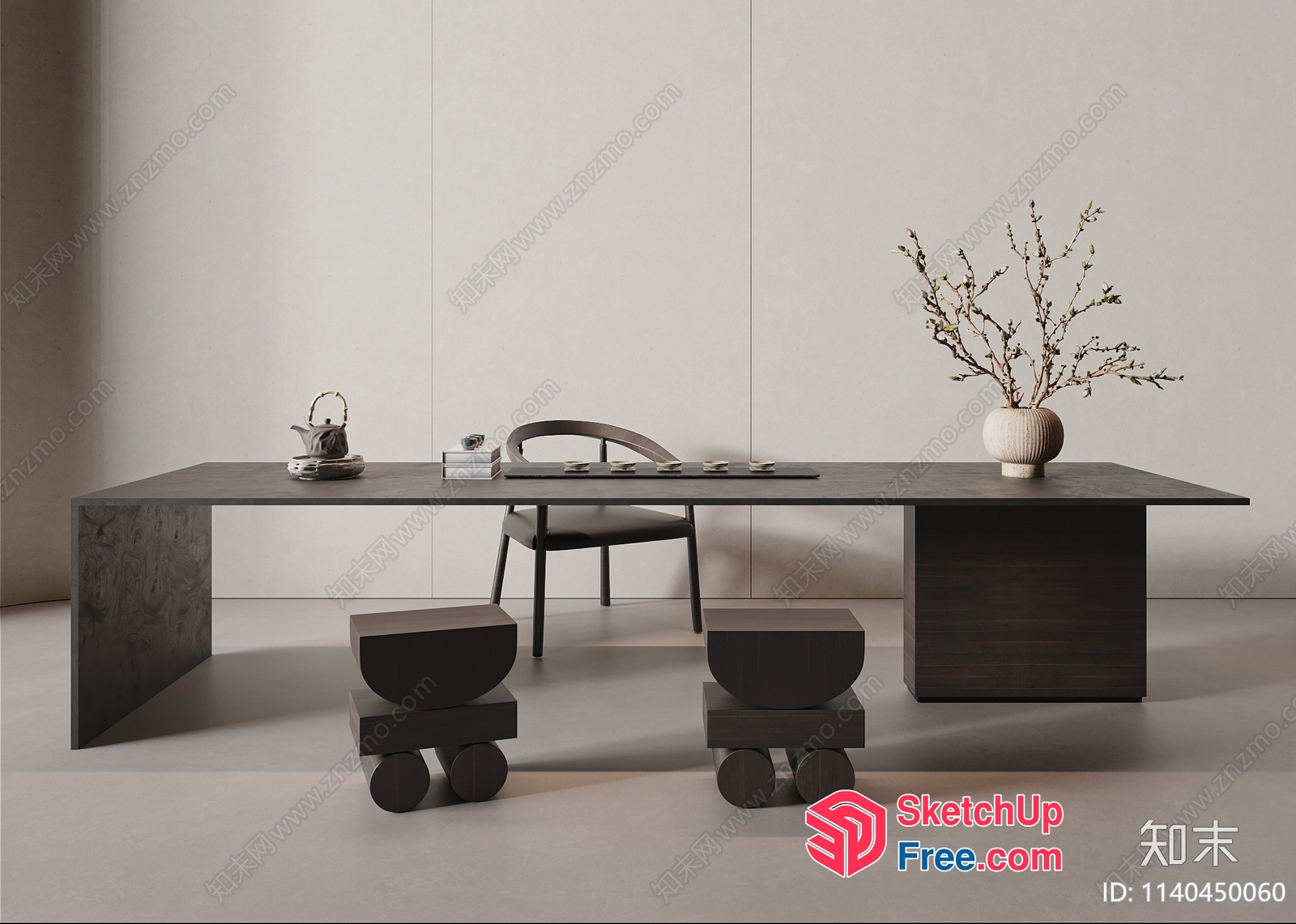 Modern Minimalist Office Interior Design 3D SketchUp File