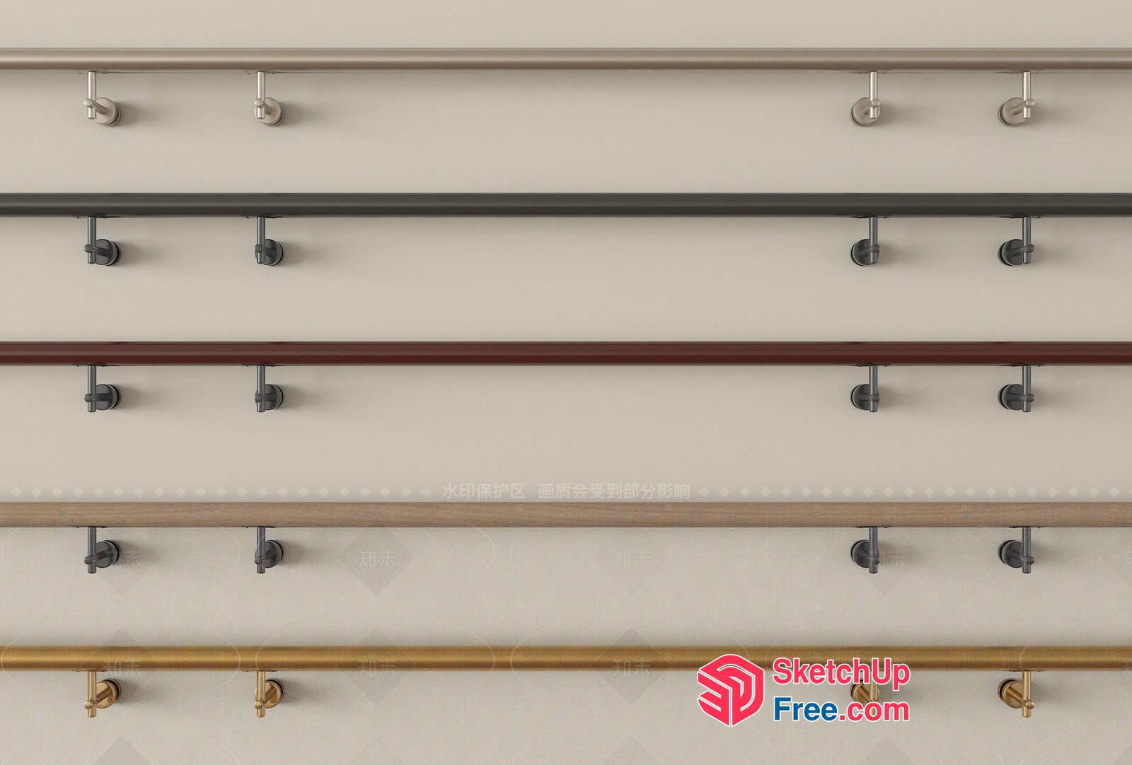 Railing For Stairs And Balconies 3D SketchUp File