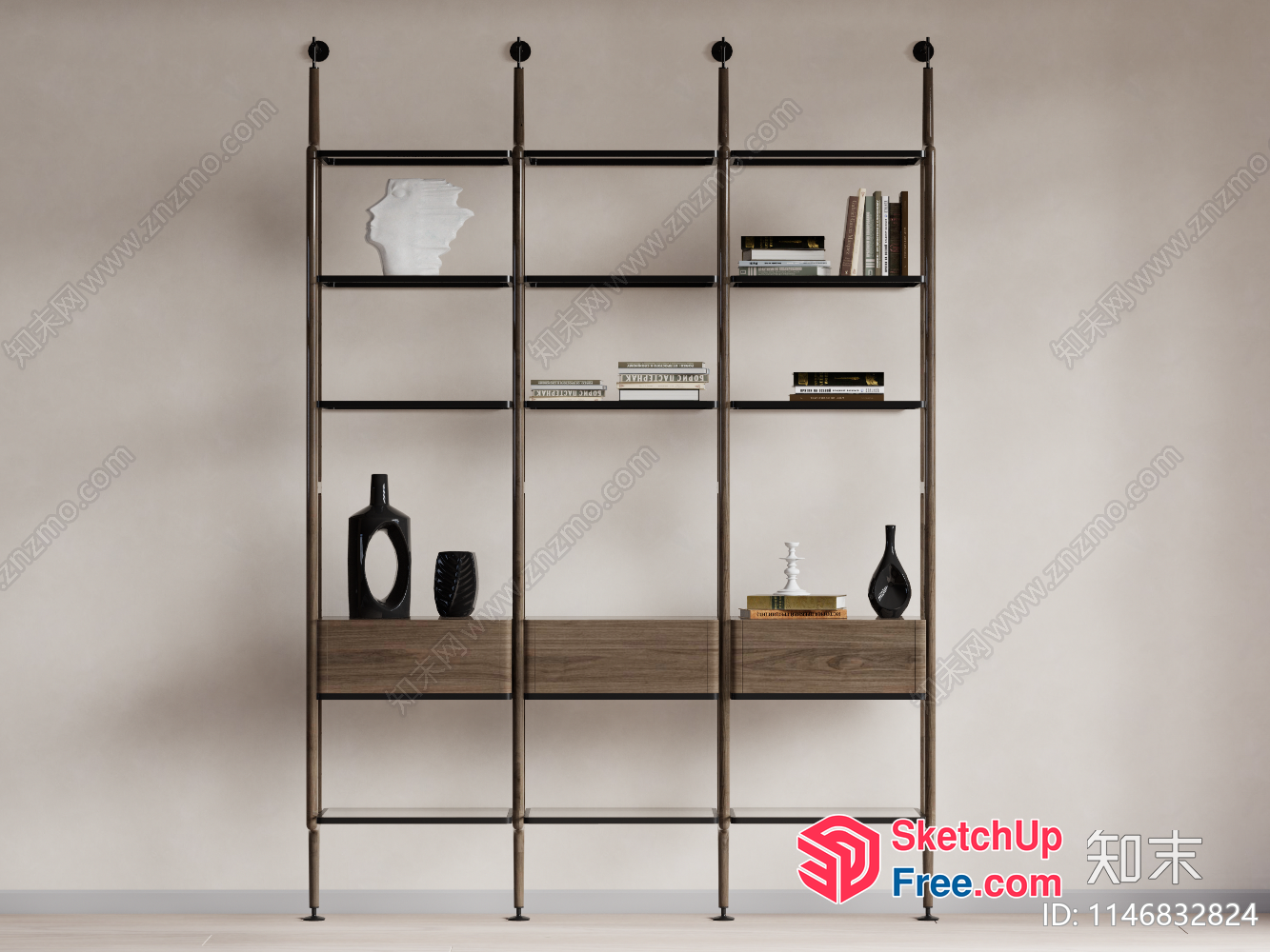Decorative Shelf With Modern And Elegant Design 3D SketchUp File