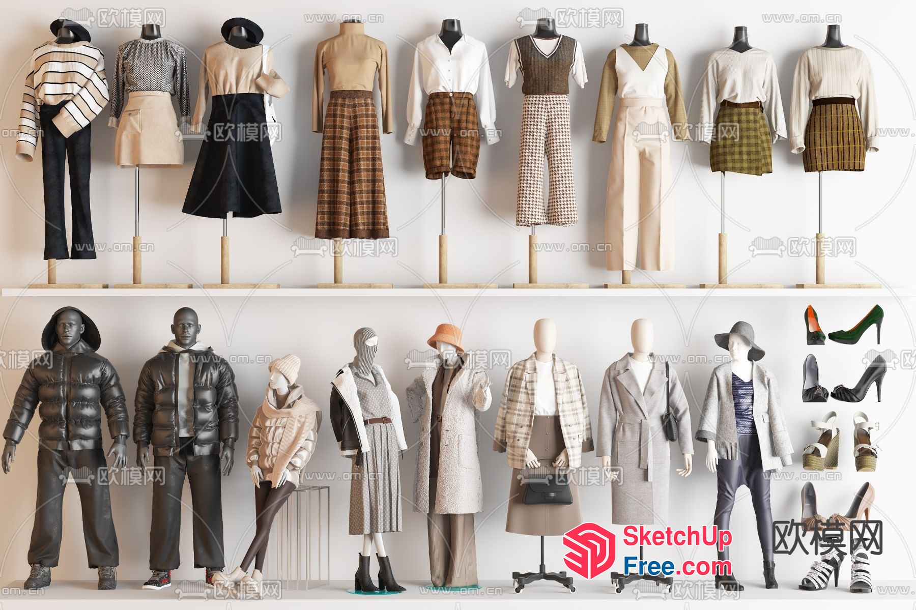 Elegant Fashion Display 3D SketchUp File