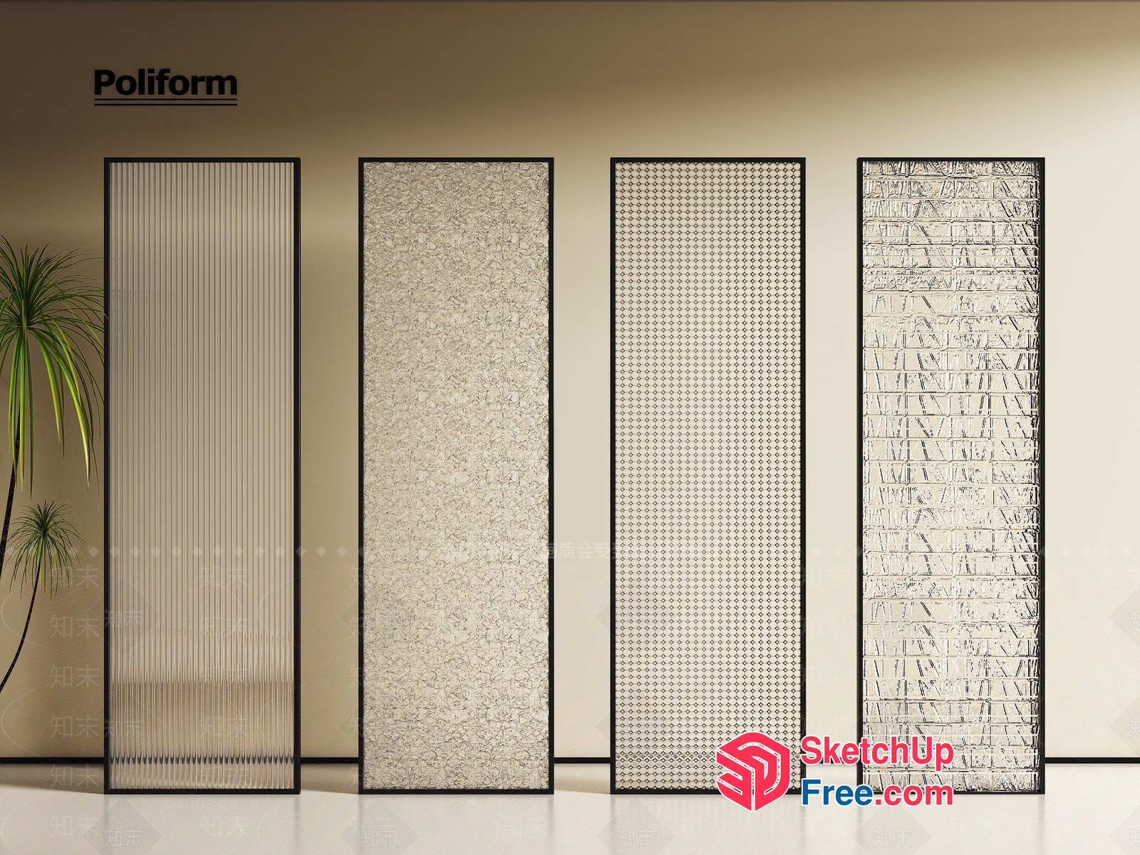 Poliform Partition Screen 3D SketchUp File