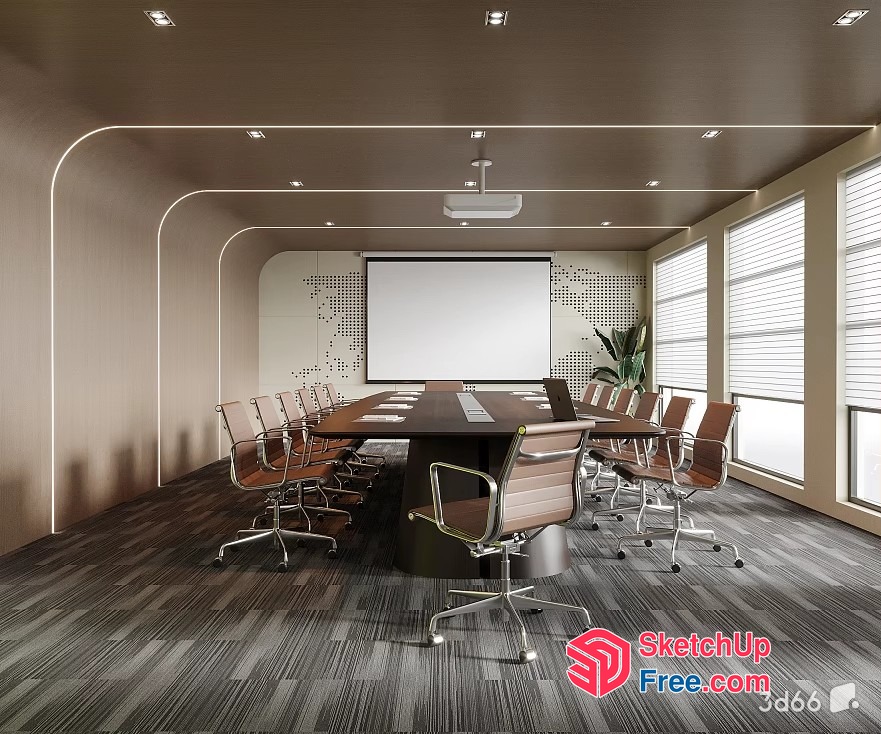 Modern Conference Room Interior Design 3D SketchUp File