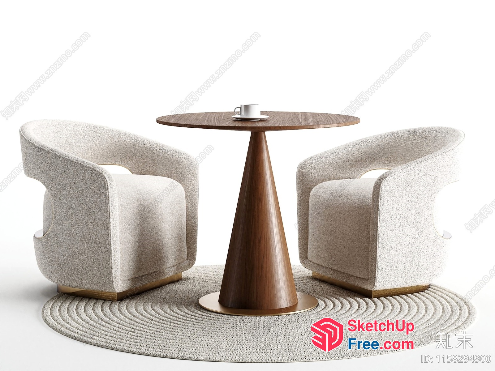 Modern Minimalist Style Furniture Set 3D SketchUp File