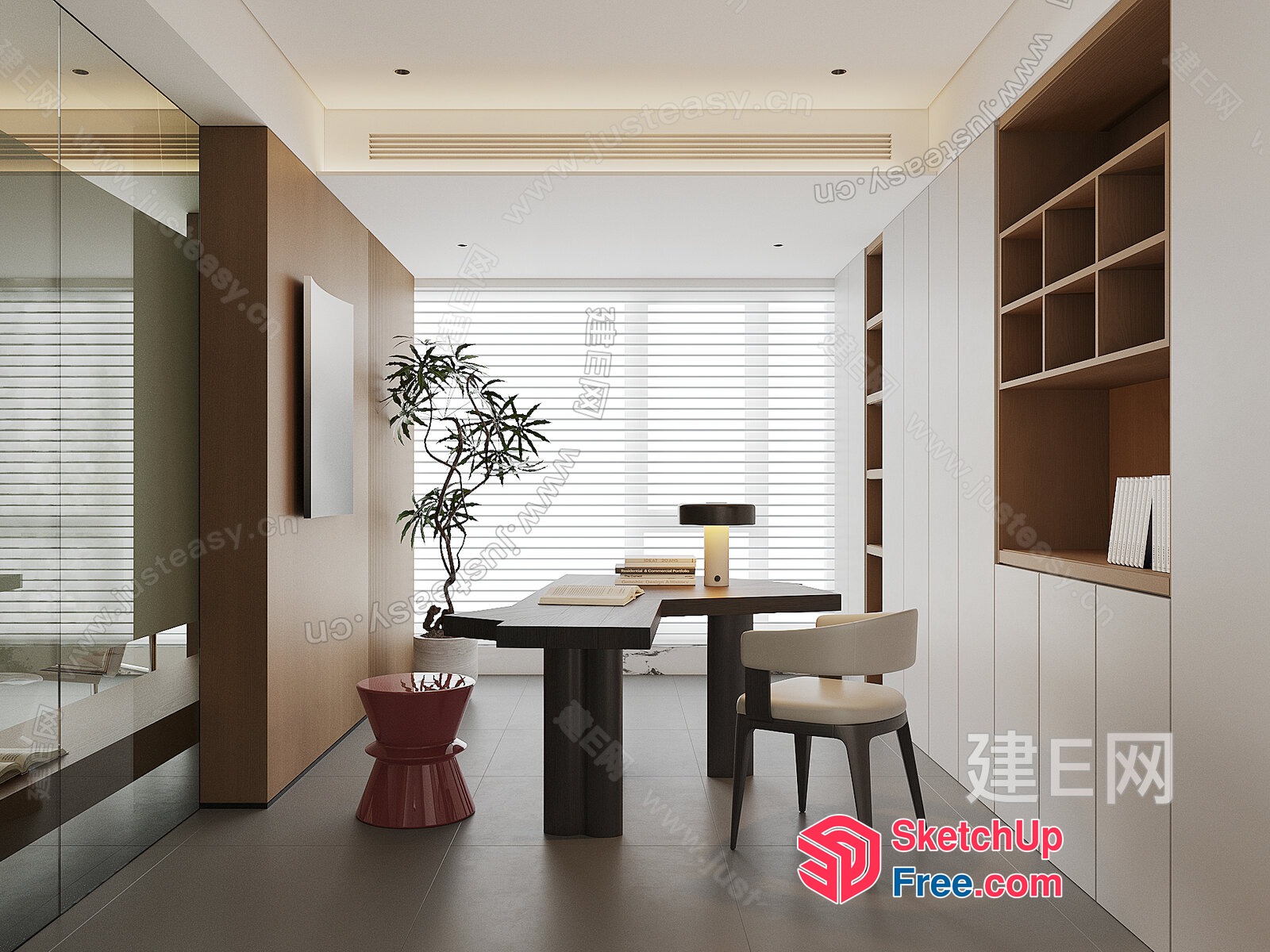 Modern Minimalist Interior Design With Natural Light 3D SketchUp File