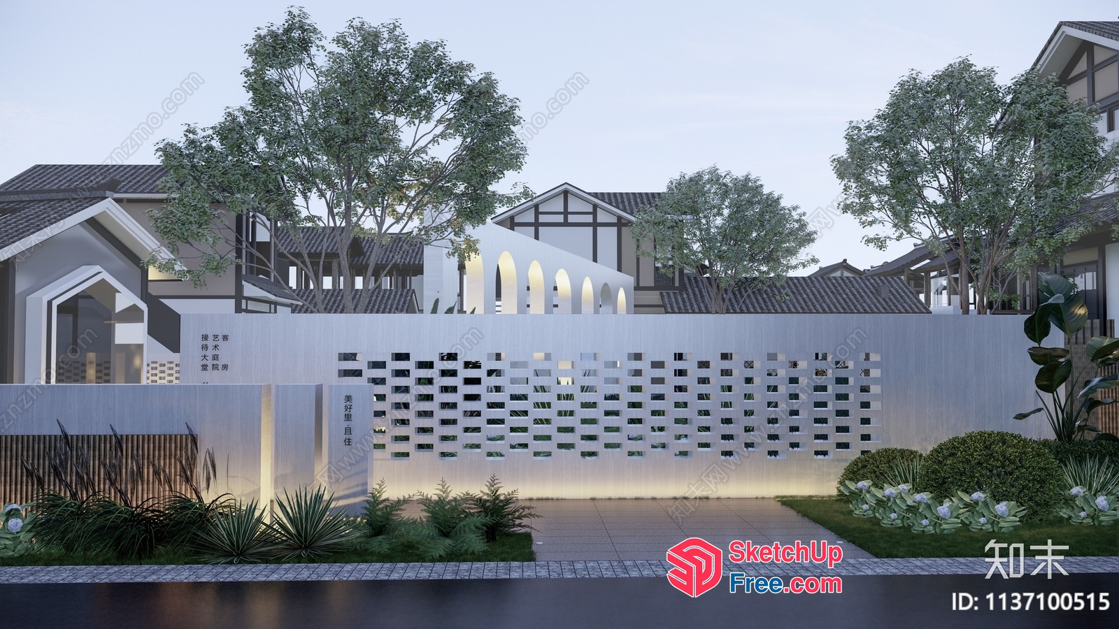 Exterior Decor Of A Villa 3D SketchUp File