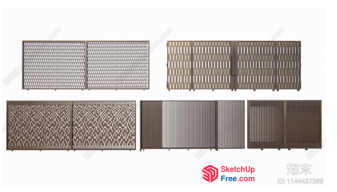 A Collection Of Partition Screens 3D SketchUp File