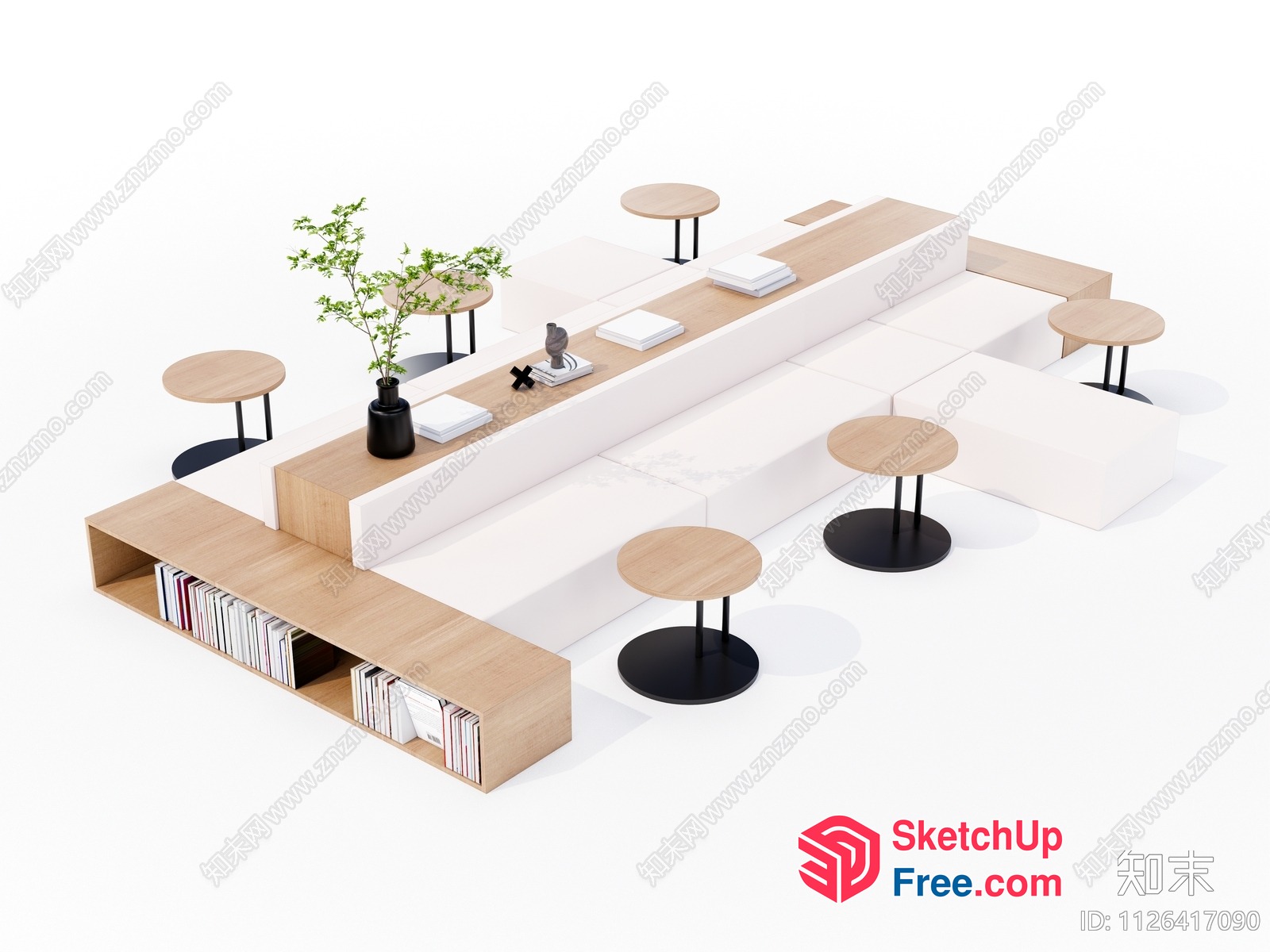 Modern Minimalist Office Furniture Collection 3D SketchUp File