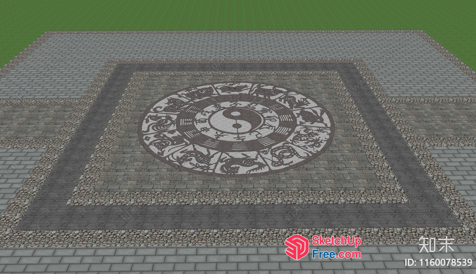 Oriental-Inspired Exterior Decor 3D SketchUp File