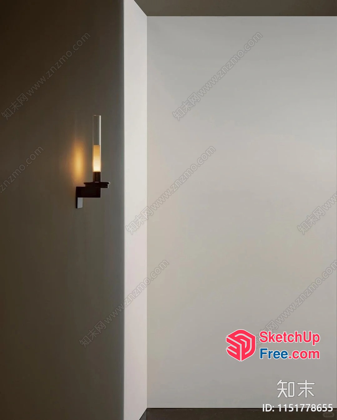Minimalist Lighting Fixture In A Modern Room 3D SketchUp File