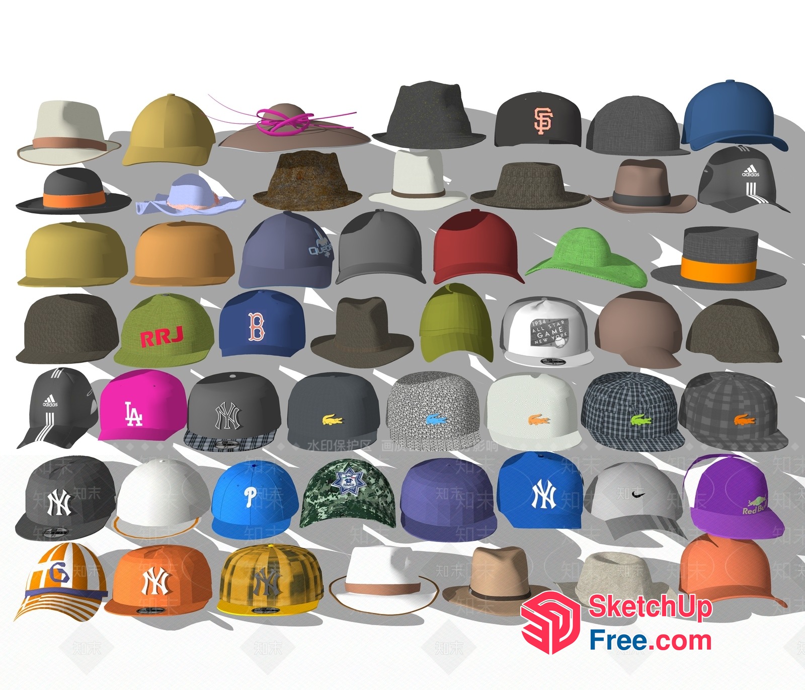 Hats Collection 3D SketchUp File