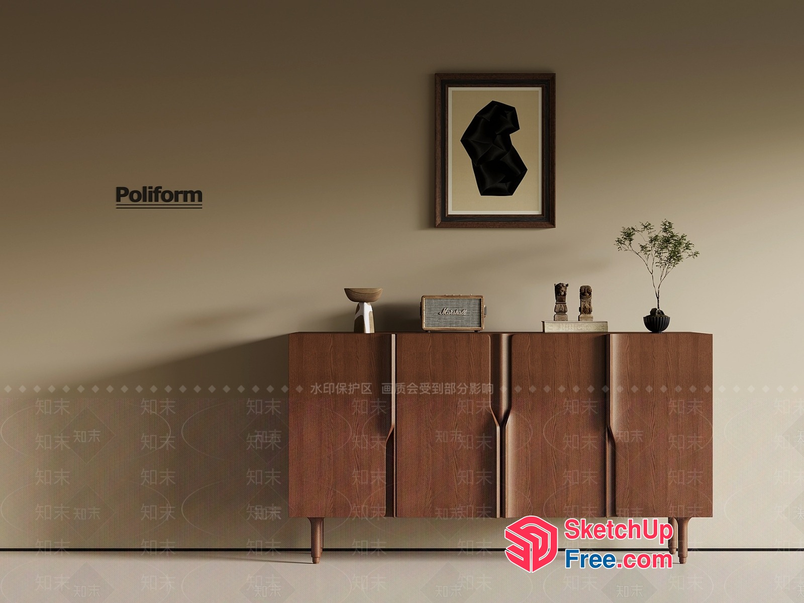 Poliform Sideboard 3D SketchUp File