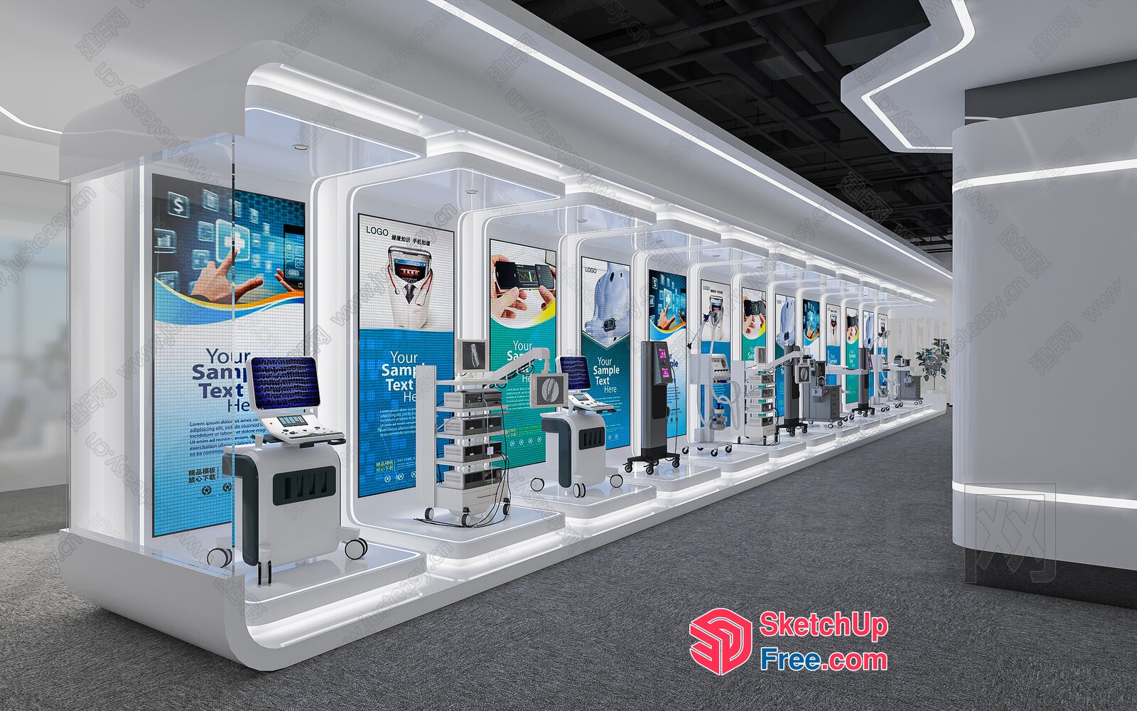 Medical Equipment Display 3D SketchUp File