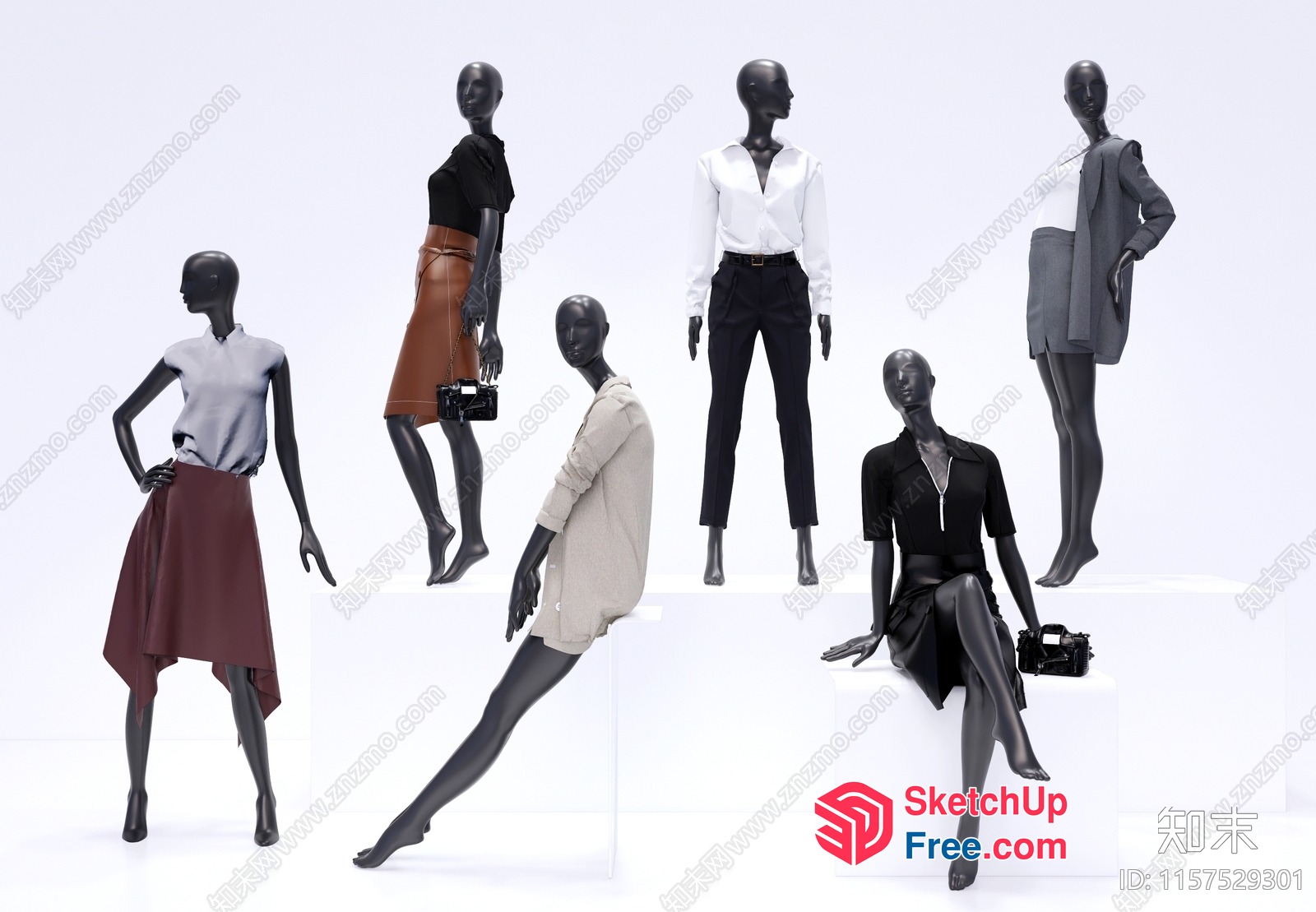 Stylish Office Attire For Women 3D SketchUp File