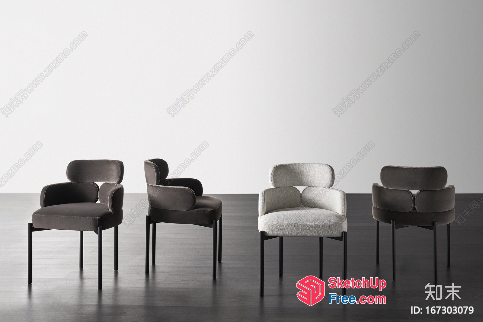 Elegant And Modern Office Chairs 3D SketchUp File
