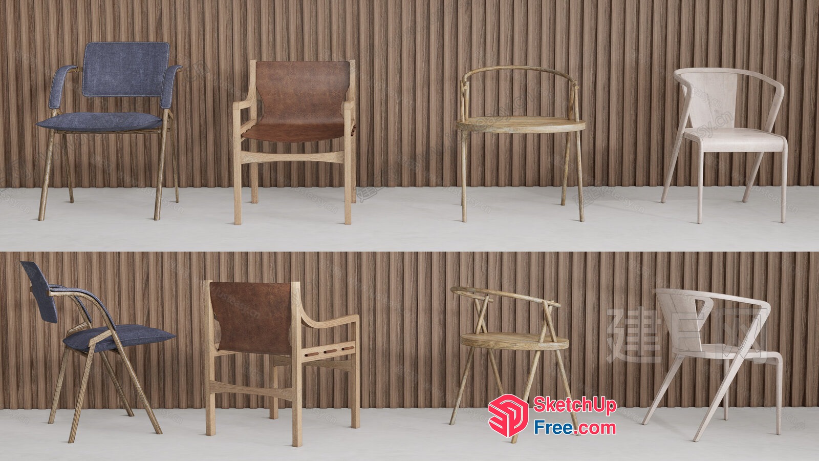 Elegant And Modern Chair Collection 3D SketchUp File