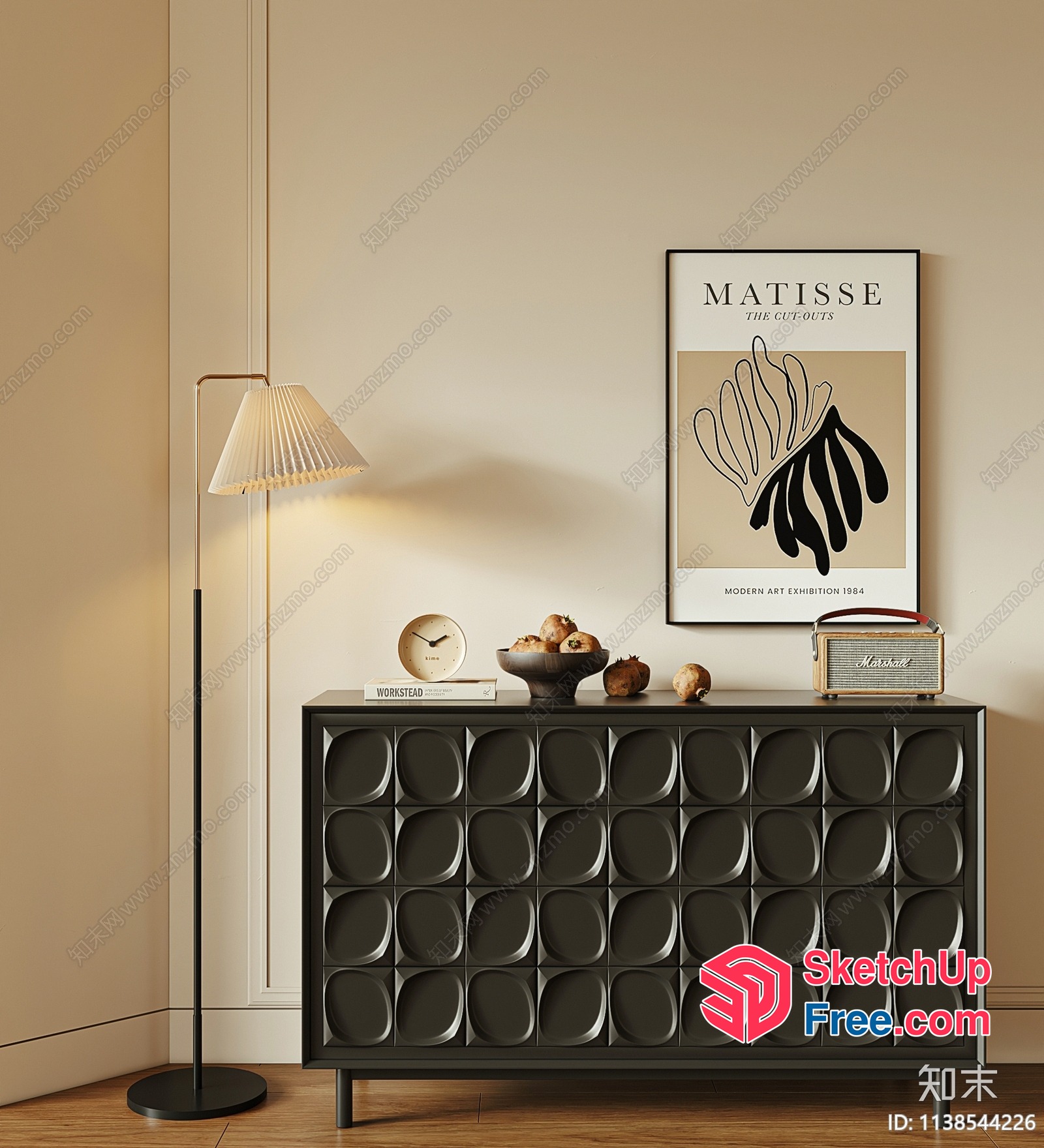Elegant Modern Minimalist Living Room Furniture 3D SketchUp File
