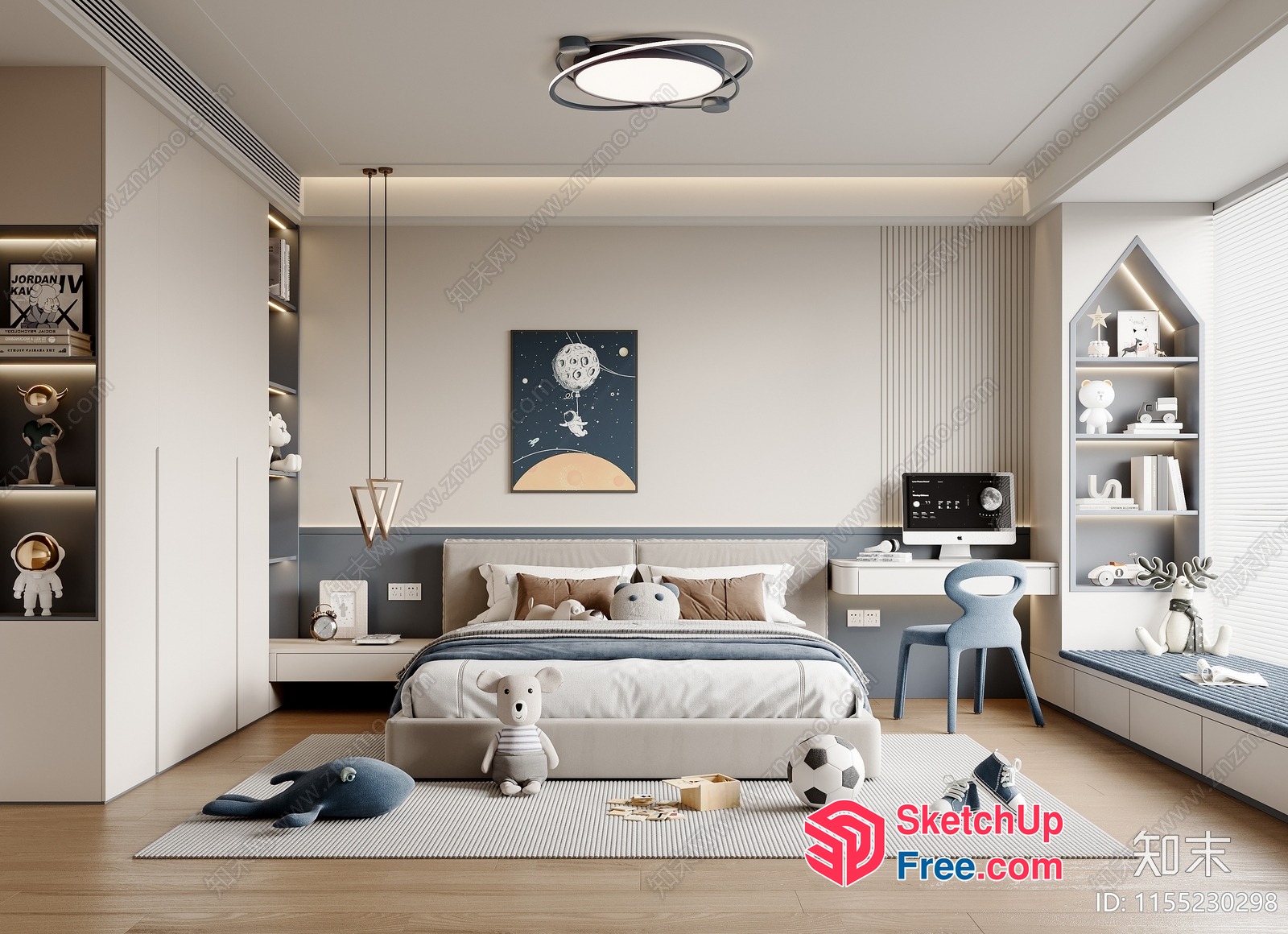 Modern And Cozy Children'S Bedroom 3D SketchUp File