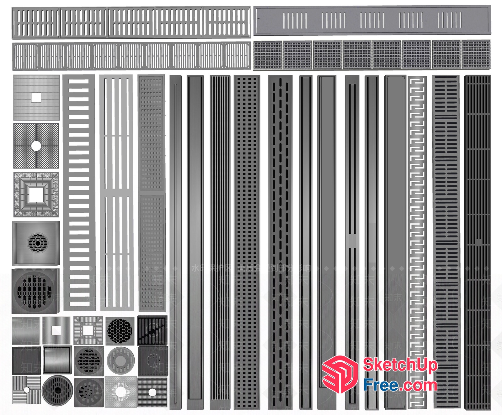 Ornate Metal Grates And Panels 3D SketchUp File