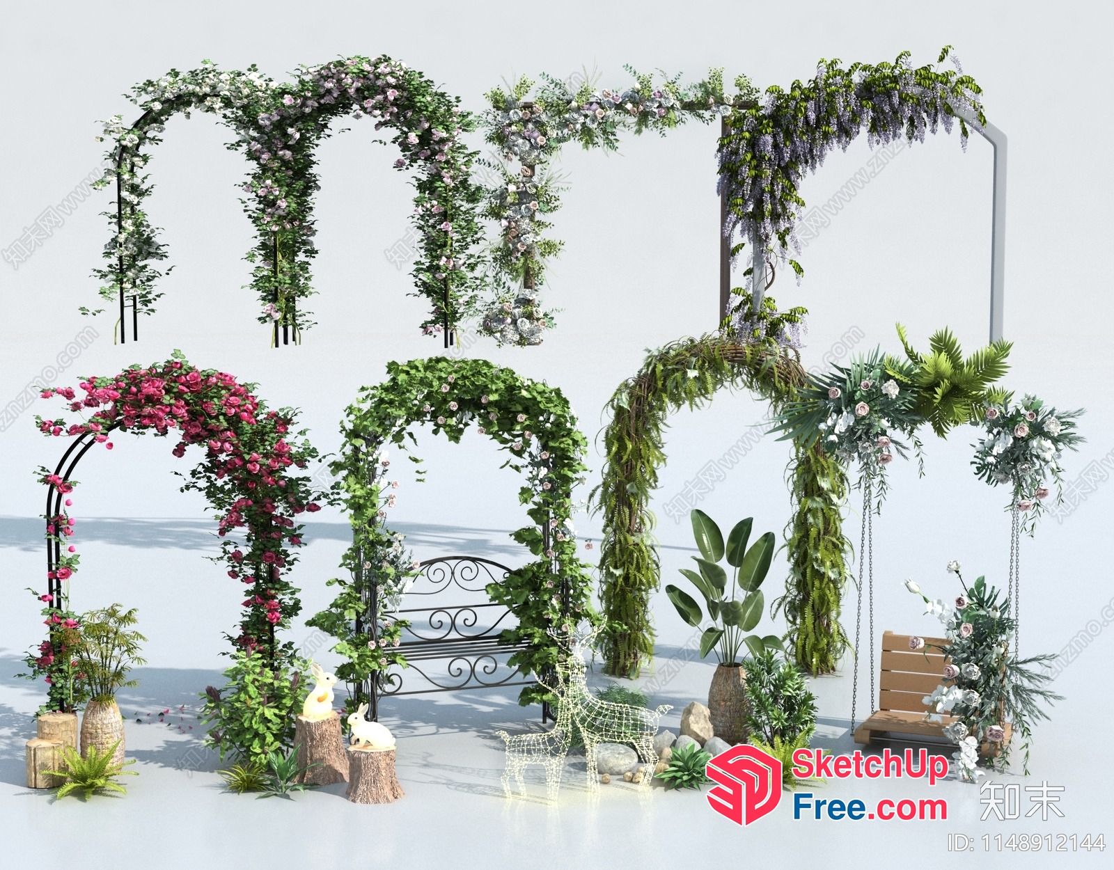 Garden Decorative Arches 3D SketchUp File