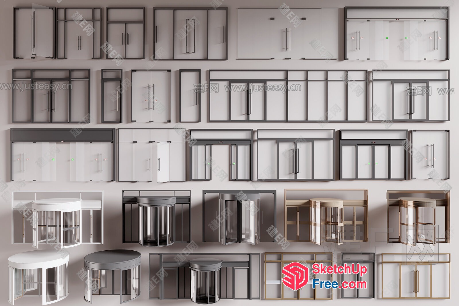 Elevator And Stairs Interior Collection 3D SketchUp File
