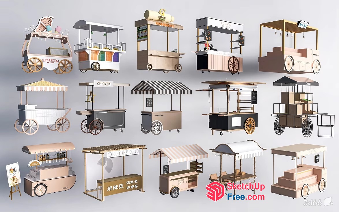 Food Truck Collection 3D SketchUp File