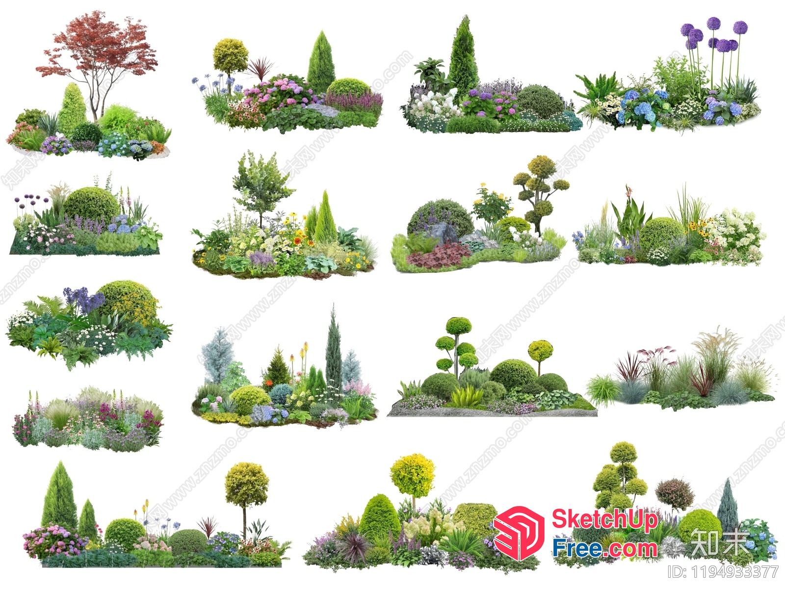 Exquisite Landscape Garden Arrangement 3D SketchUp File