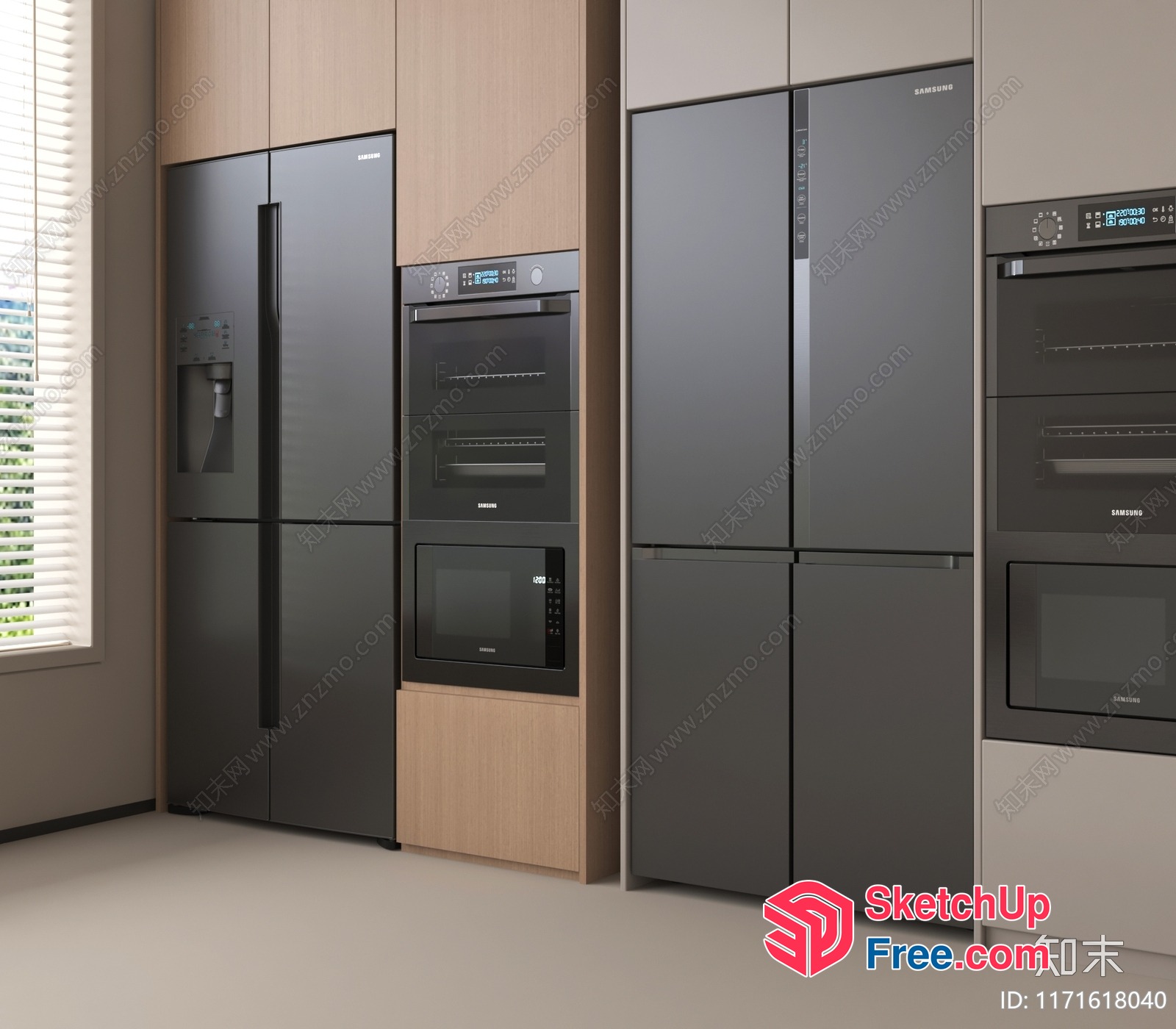 Modern Kitchen Appliances And Furniture 3D SketchUp File