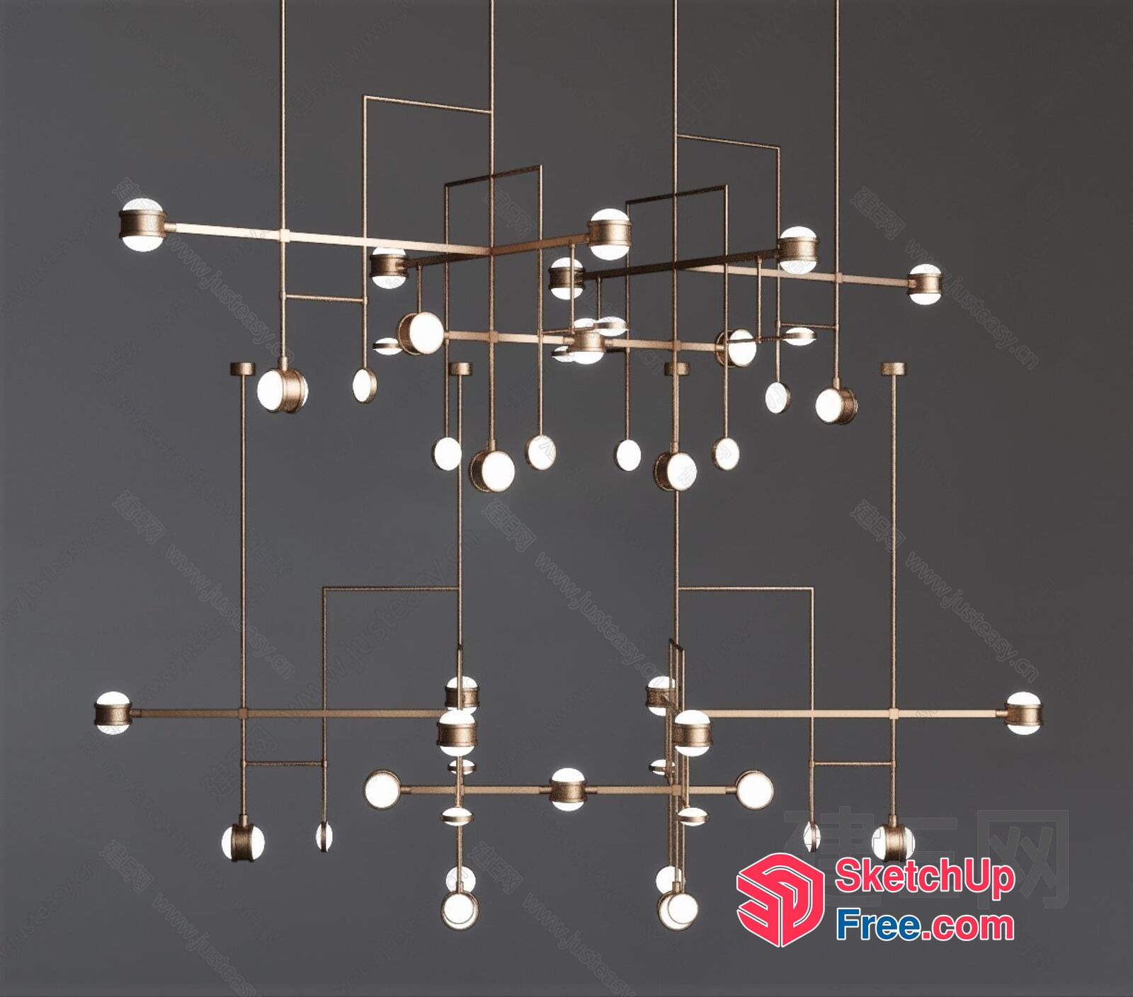 Elegant Modern Chandelier Design 3D SketchUp File