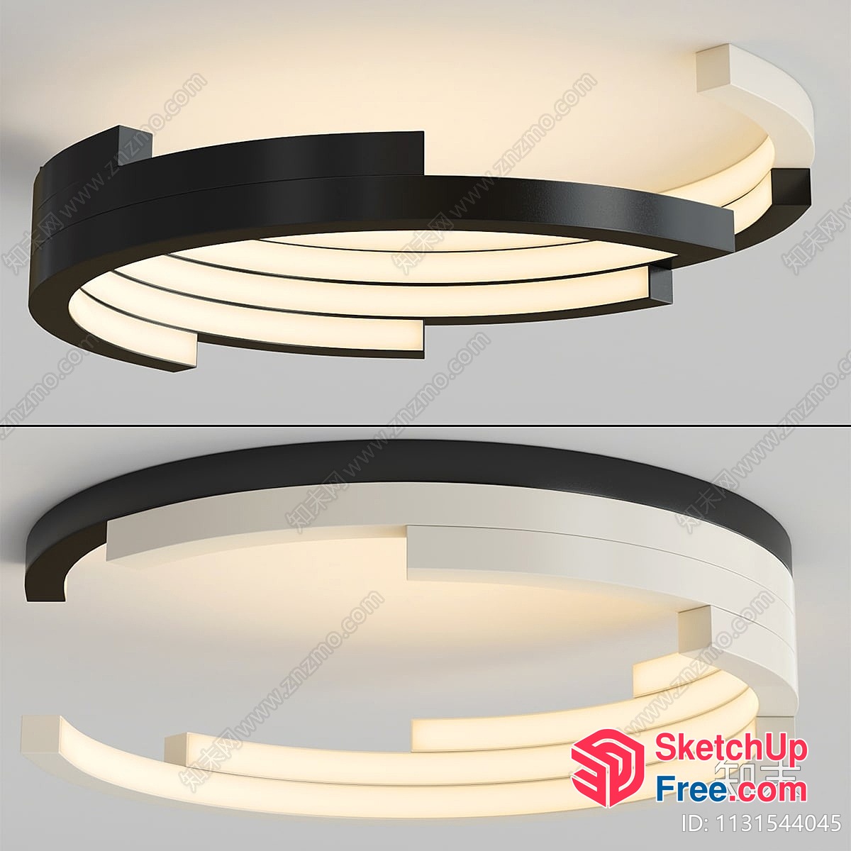 Modern Minimalist Led Ceiling Light 3D SketchUp File