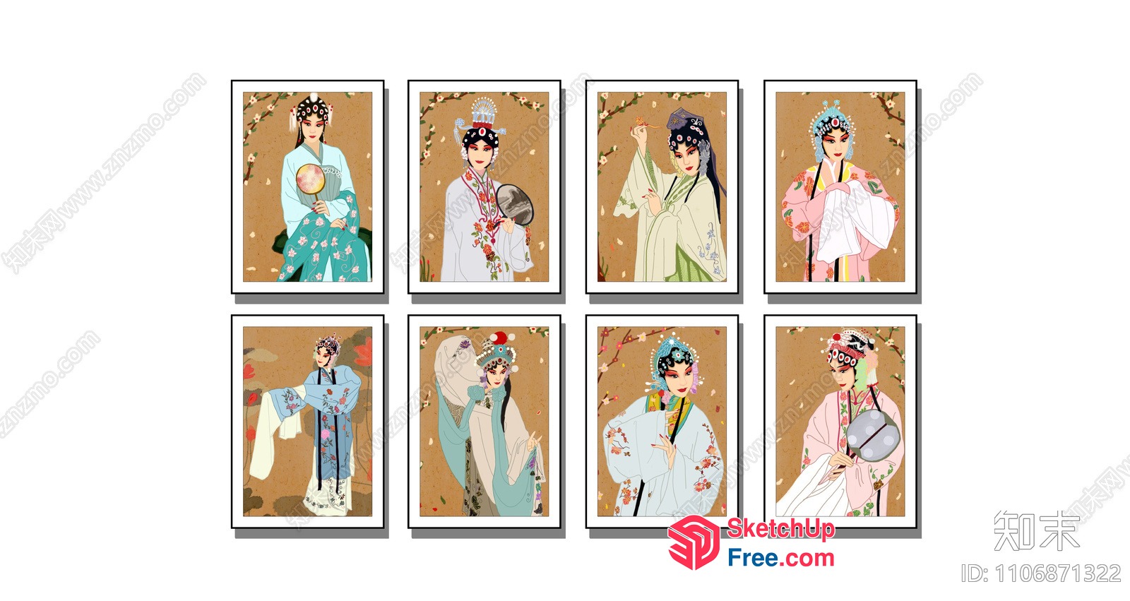 Traditional Chinese Artwork Collection 3D SketchUp File