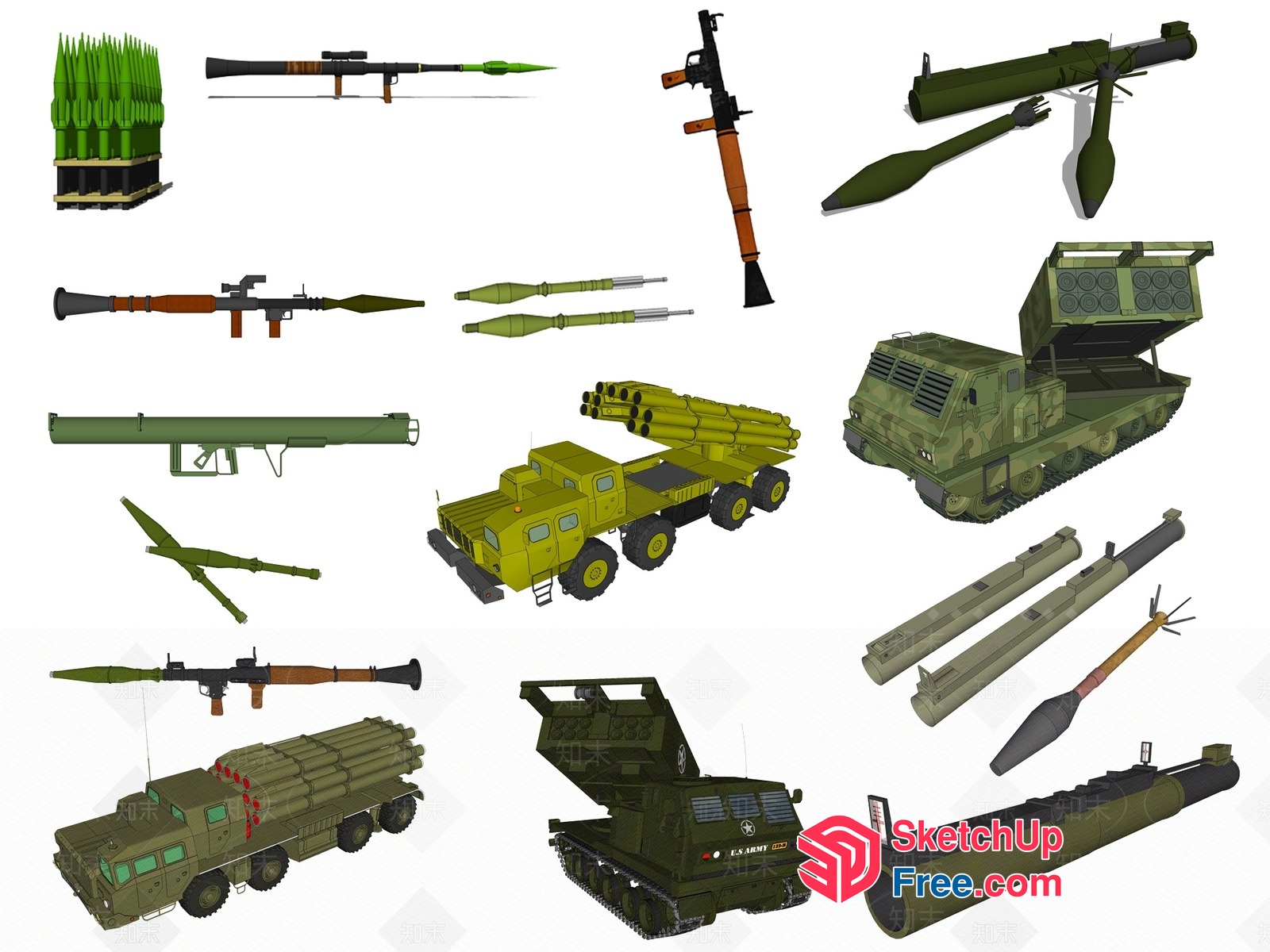 Military Vehicles And Weapons Collection 3D SketchUp File
