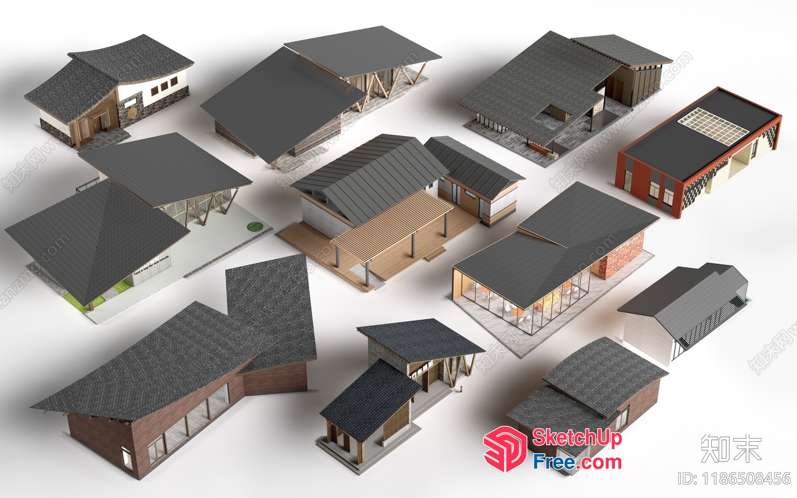 Modern Architectural House Collection 3D SketchUp File