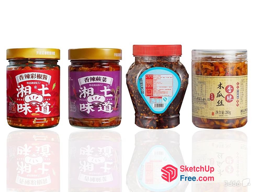 Asian Food Packaging 3D SketchUp File