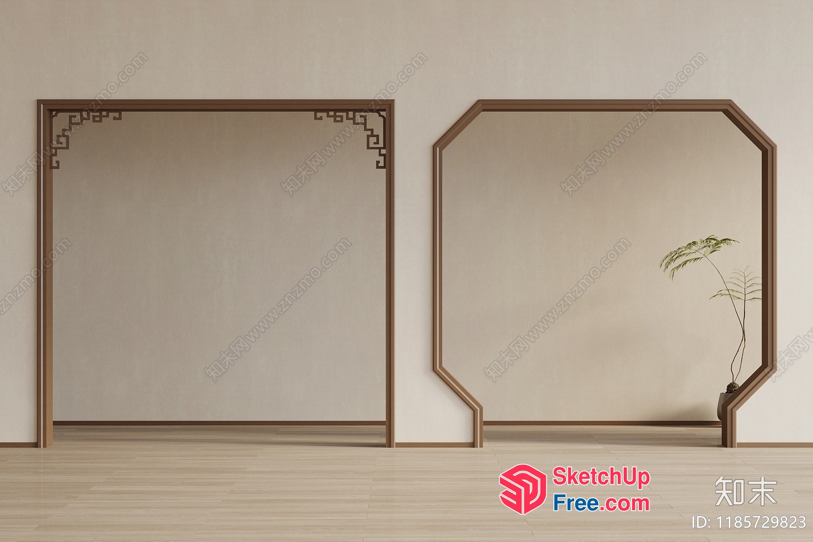 Minimalist Japanese Style Interior Decor 3D SketchUp File