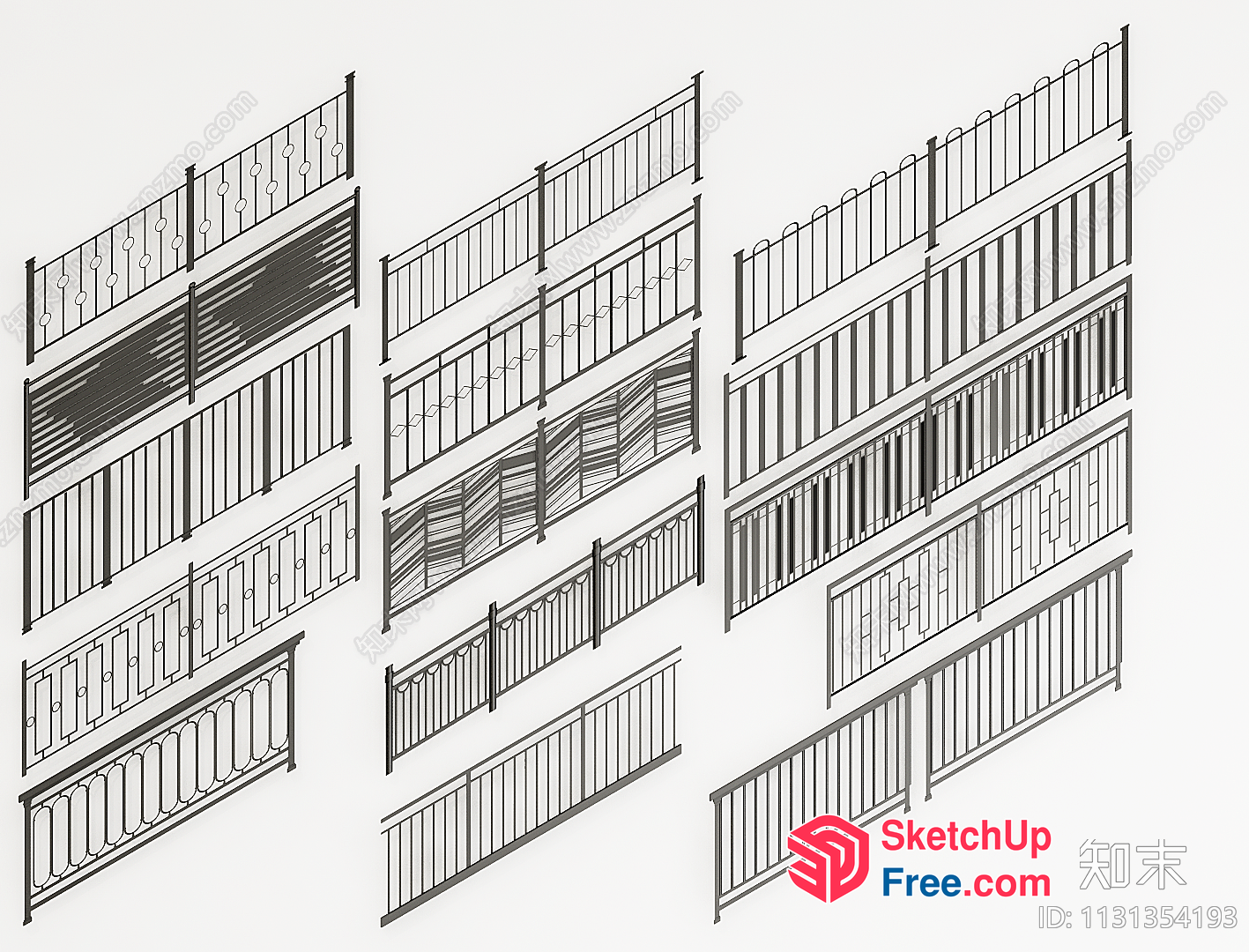 Railing Designs For Various Styles 3D SketchUp File