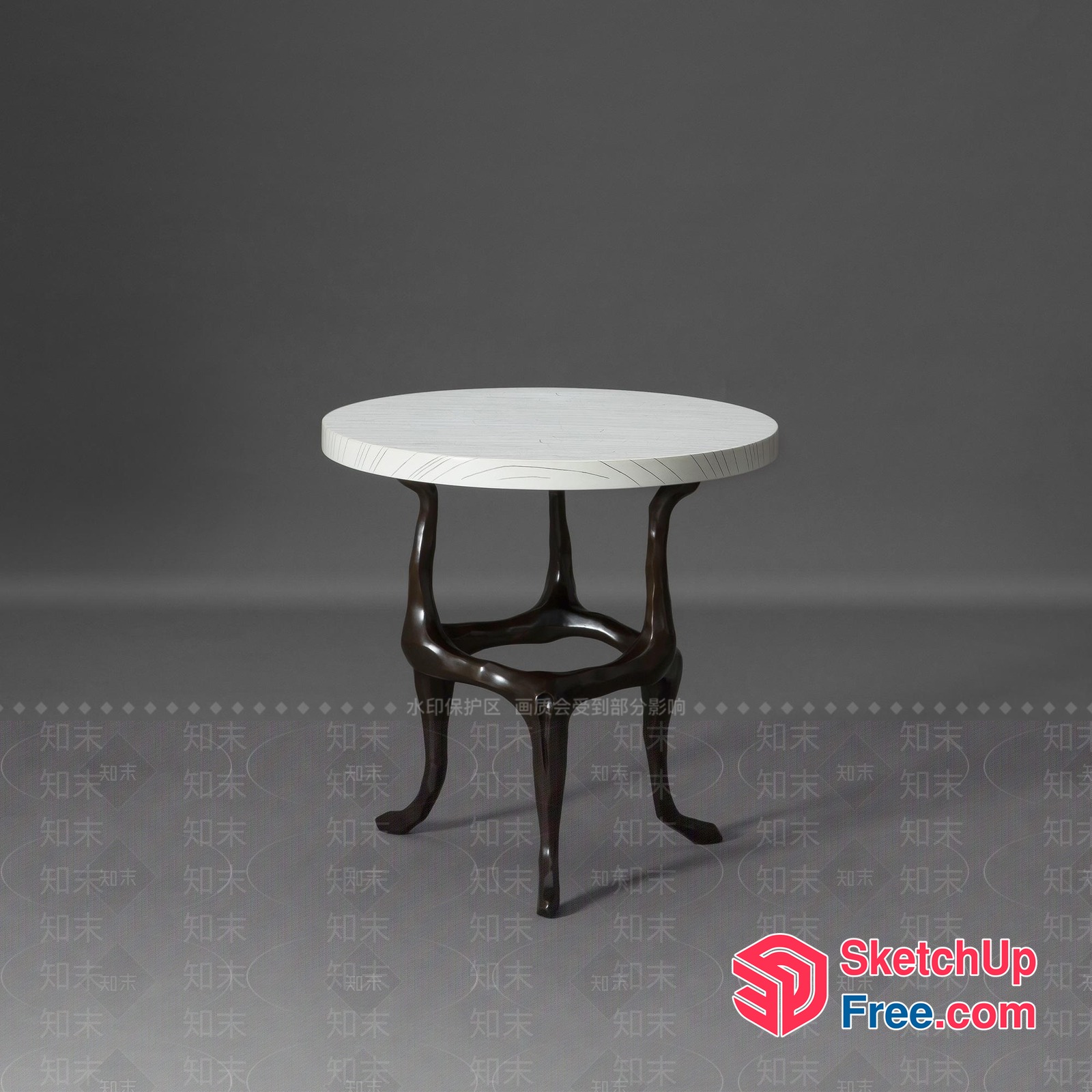 Round Table With Ornate Legs 3D SketchUp File