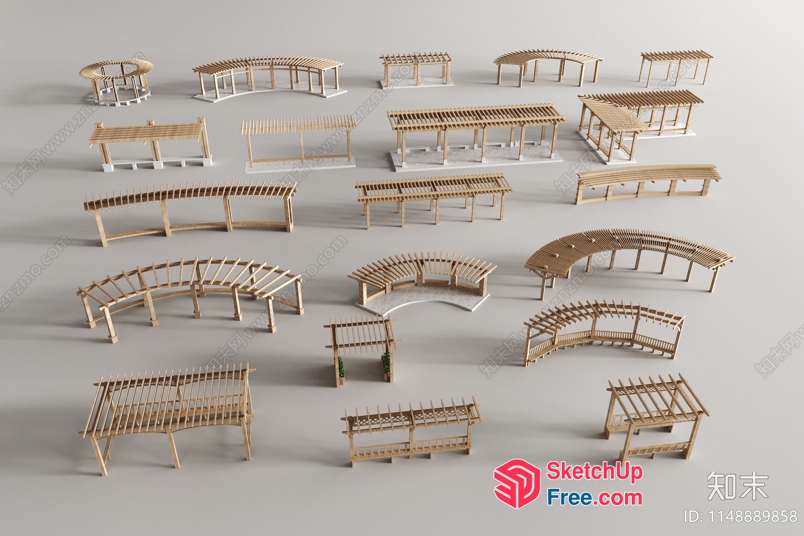 3D Models Of Various Outdoor Structures 3D SketchUp File