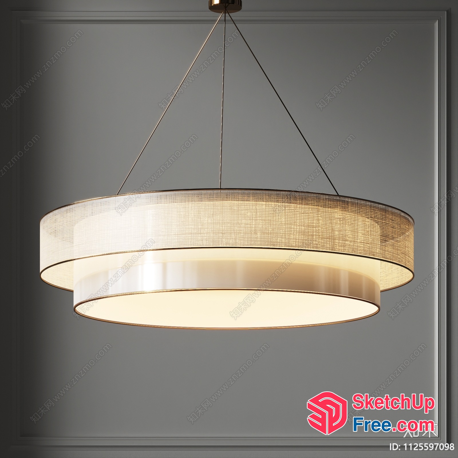 Elegant And Sophisticated Hanging Light Fixture 3D SketchUp File