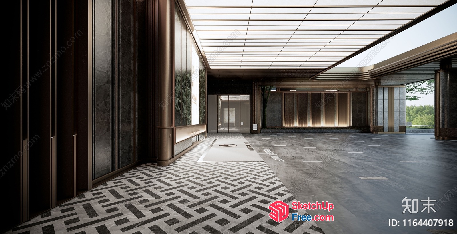 Modern Luxury Building Interior 3D SketchUp File