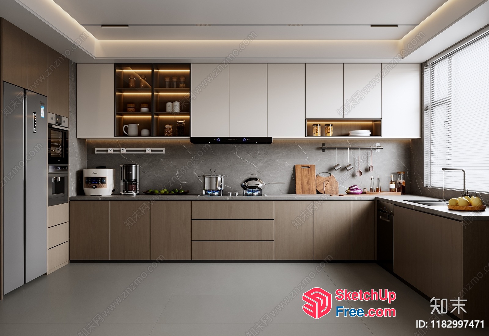 Modern Kitchen With Sleek Cabinets And Stainless Steel Appliances 3D SketchUp File