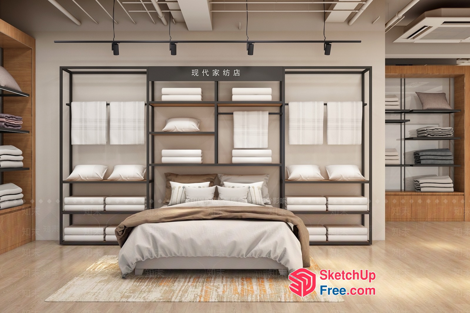 Modern Minimalist Bedroom Interior Design 3D SketchUp File