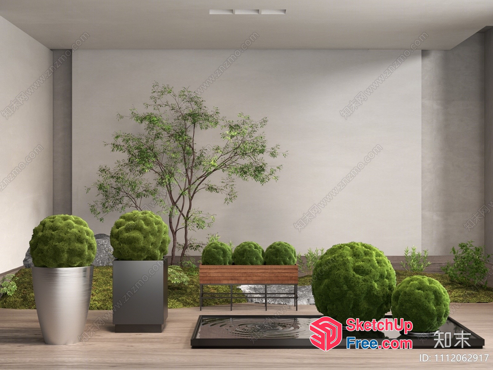 Serene Minimalist Japanese-Style Interior 3D SketchUp File